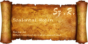 Szalontai Robin névjegykártya
